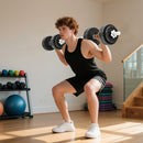 SPORTNOW 2-in-1 30KG Adjustable Dumbbells Set Home Gym