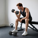 2x20KG Rubber Hex Dumbbell Portable Hand Weights 