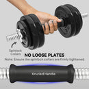 SPORTNOW 2-in-1 30KG Adjustable Dumbbells Set Home Gym